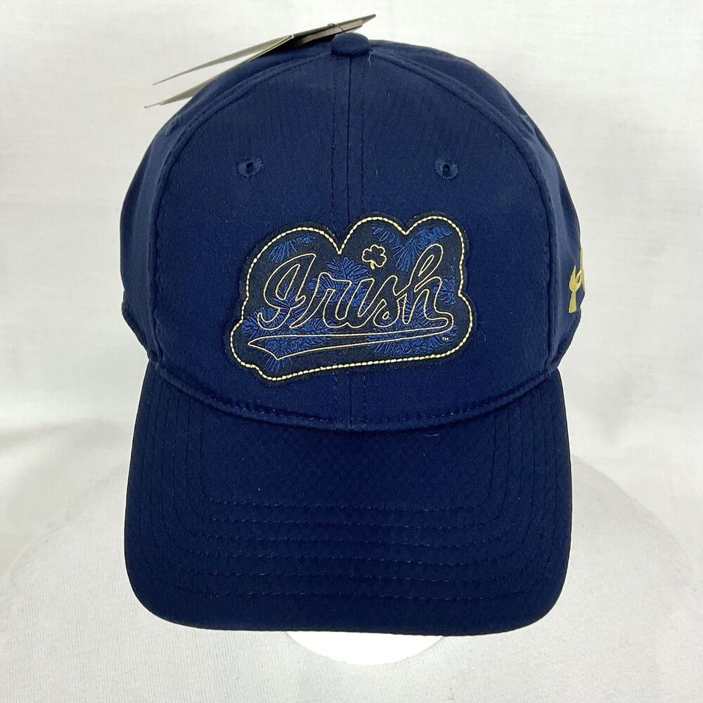 Notre Dame UA Performance Navy Blue Hat Cap New Airvent CoolSwitch Adjustable